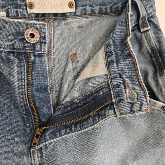 Carhartt Blue Denim Jeans Men's 32 with Paint Splatter - Picture 5 of 11